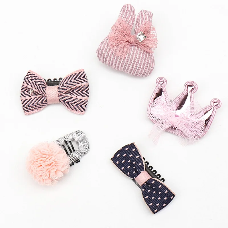 child safety seat 5pcs/Set Toddler Mini Cartoon Hair Clips Cloth Animal Bows Hair Bowknot for Baby Girls Flower Toddlers Kids Princess Hair Pins new born baby accessories	