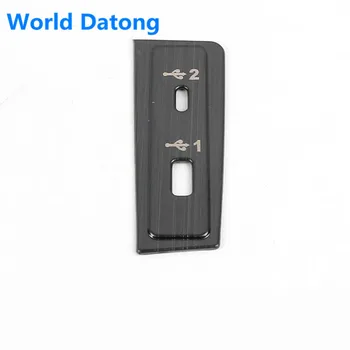 

For Audi Q3 (F3) 2019 2020 Interior Front USB charging interface stainless steel decorative frame 1pcs