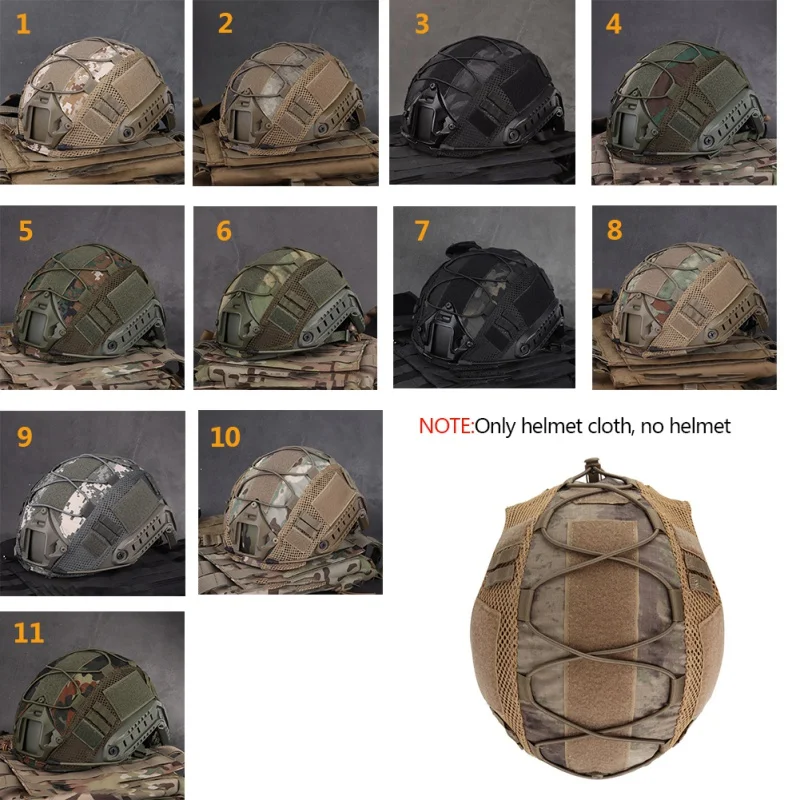 

Airsoft Hunting Tactical Helmet Cover CS Wargame Sport Helmet Cover For Ops-Core PJ/BJ/MH Type Fast Helmets