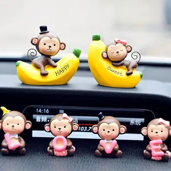 

Car Cute Monkeys Live Dashboard Decoration Creative Cartoon Craft Ornaments