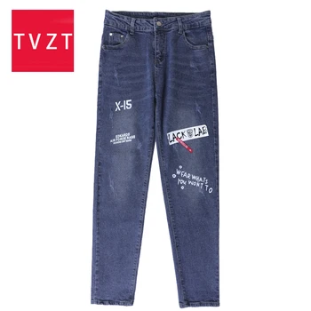 

TVZT 2020 High Waist Loose Harem Vintage Jeans Woman Casual Harem Pant Plus Size Cowboy Trousers Fashion Streetwear Street