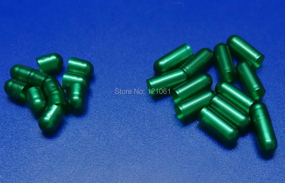 00# 500pc Vacant Pearl Capsules!Pearl Green colored hard gelatin empty capsules(joined or seperated capsules size 00)