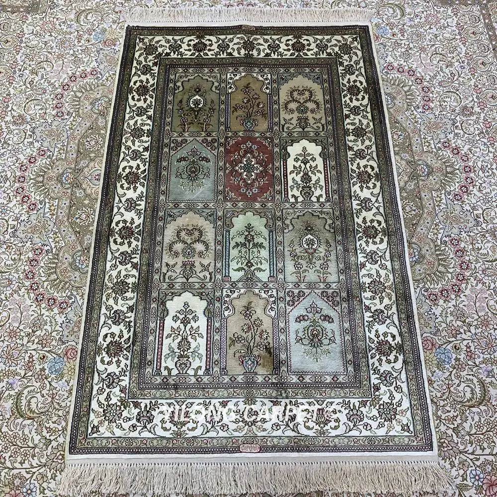 Yilong 2,5 'x4' четыре сезона изысканный сад персидский nanyang шелковый ковер(HF166B