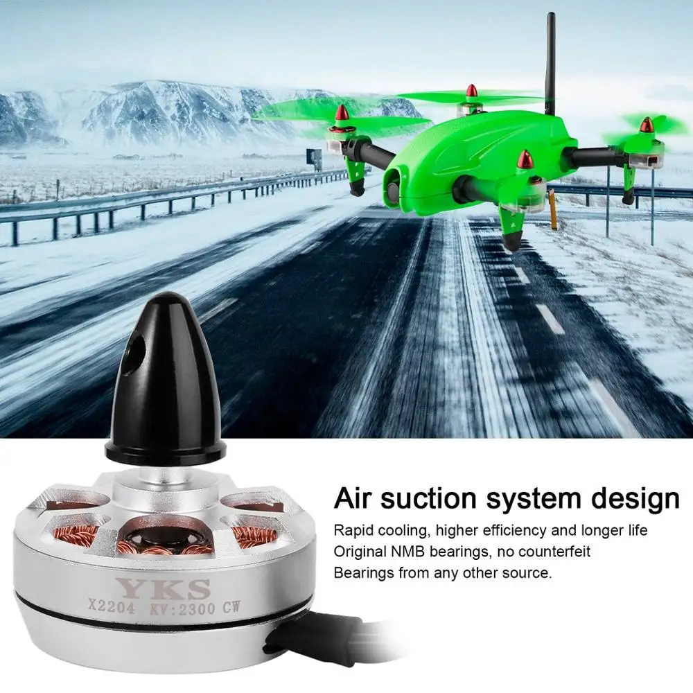 

2204 KV2300 2204 KV230 Light-weight Brushless Motor CNC Machining Exquisite for RC FPV 250 Mini Quadcopter