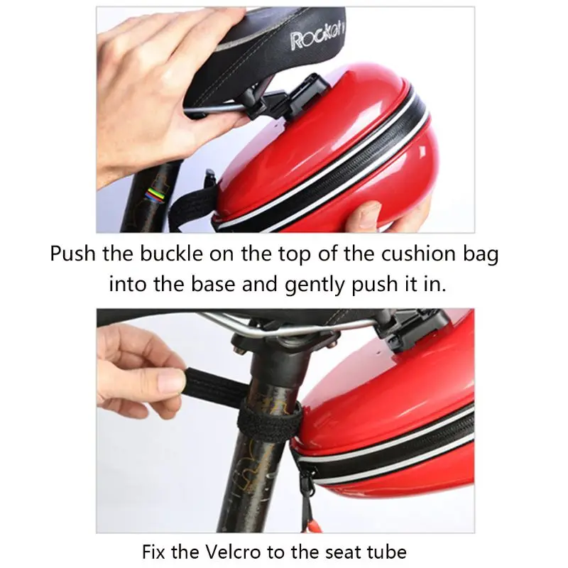 Waterproof Bicycle Mini Seat Bag Mountain Bike Hard Shell Tail Bag Folding Bike Riding Equipment