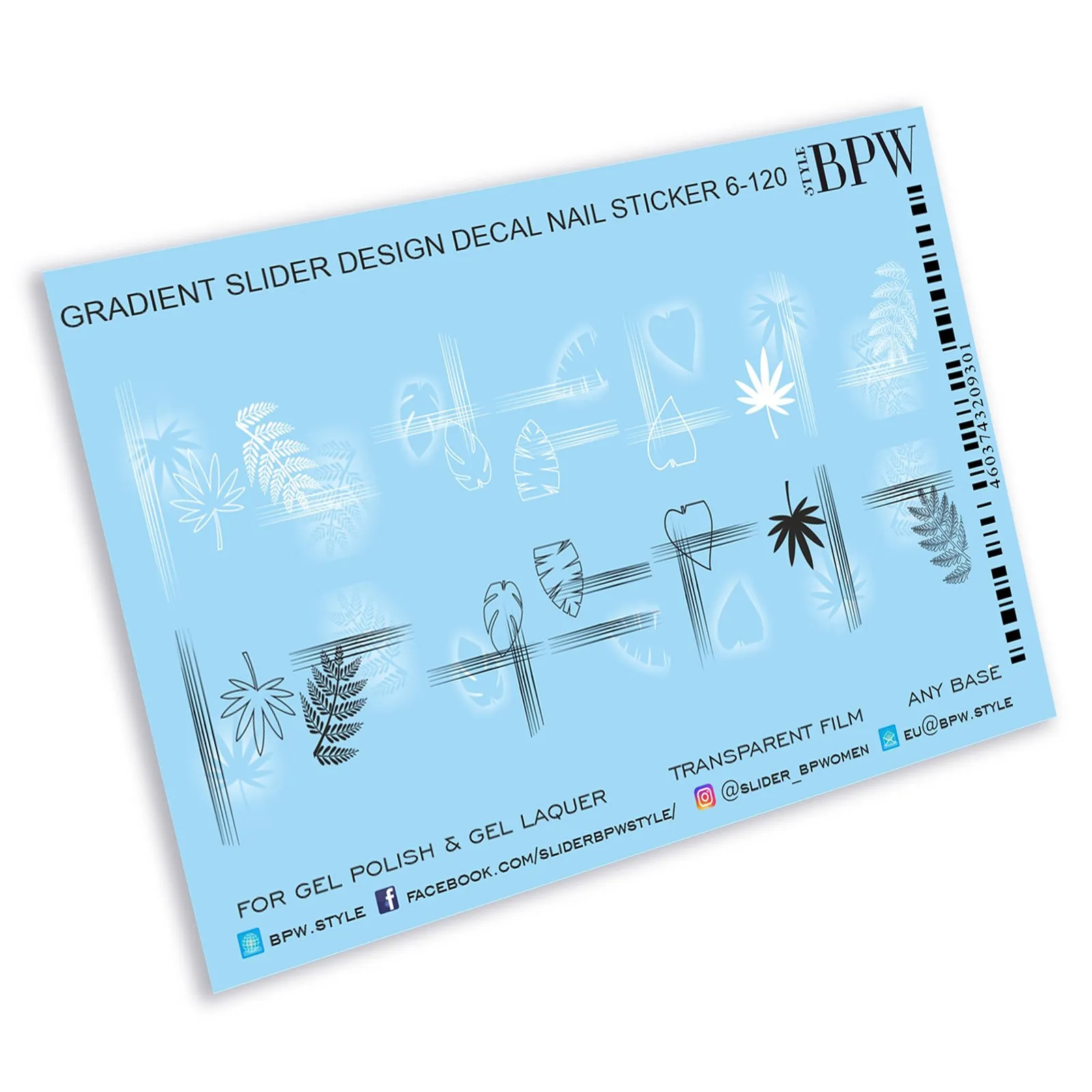 #Special Offers Slider design leaves with gradient 2, BPW. style, nail stickers, sd6-120 #Special Offers Slider design leaves with gradient 2, BPW. style, nail stickers, sd6-120