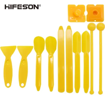 

HIFESON Tile Beauty Seam Tool Plastic Edge Press Seam Tool Professional Press Seam Squeegee Scraper Set