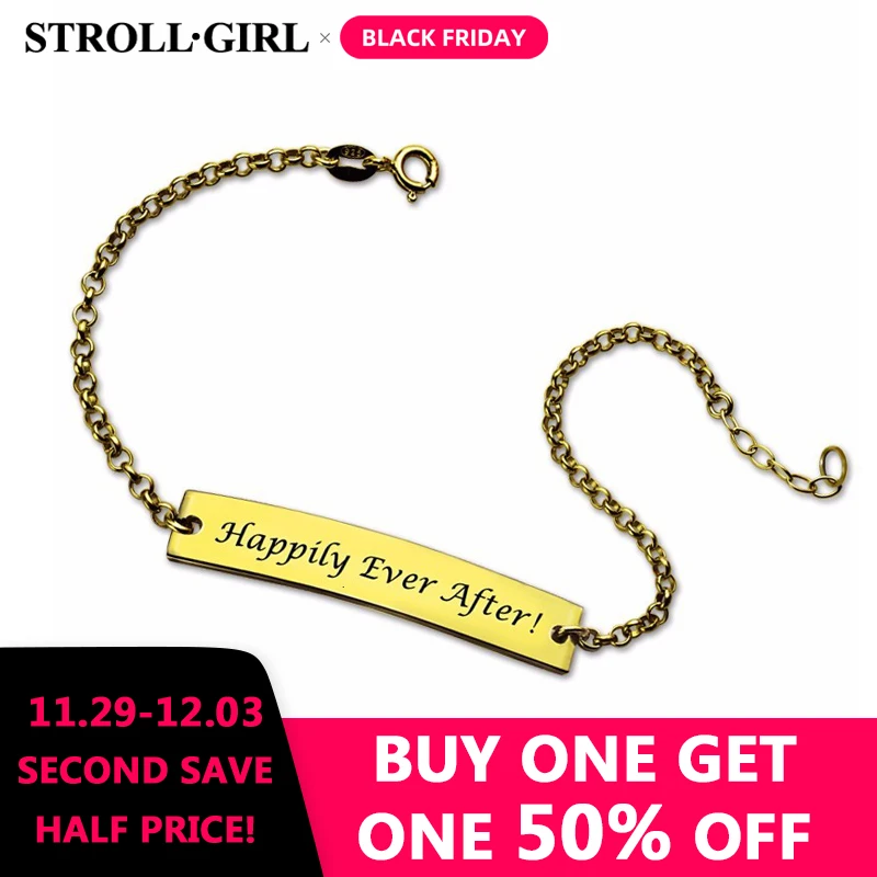 925 Серебряный индивидуальный браслет на заказ с буквами и графикой, модный тонкий браслет, Женский Подарок на годовщину