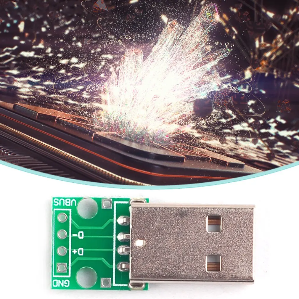 Usb мужчина к Dip 2,54 мм встроенный 4P Встроенный адаптер доска была припаянная кабель питания мобильного телефона