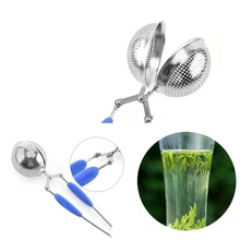 Ситечко для заварки чая из нержавеющей стали 304, Сетчатое ситечко для чая, фильтр для кофе, трав, специй, рассеиватель с ручкой, чайный шар