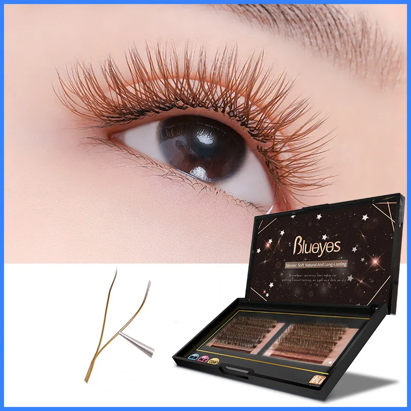 Blueyes ресницы Y Форма объем Поддельные упаковка коробка для наращивания Сплит
