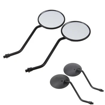 

Universal Black Round Motorcycle Rear Side View Mirror Retroviseur Moto Cafe Racer Round Motorcycle Mirror Scooter Accessories