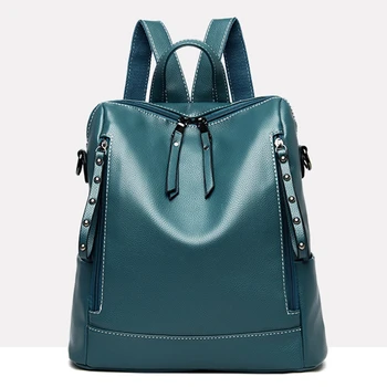 

MANHAN Large Capacity Travel Backpack Women Leather Backpacks For Women Fashion Women's Backpack School Bags For Teenage Girls