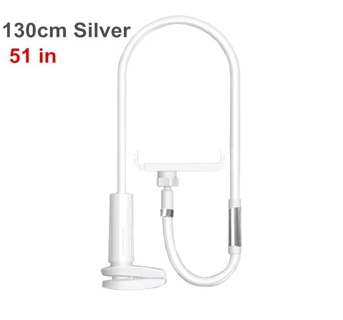 130cm Silver Универсальный держатель для планшета с длинной ручкой для samsung ipad Air Mini Xiaomi M ipad Kindle 4,0-11 дюймов, подставка для телефона и планшета - Цвет: 130cm Silver