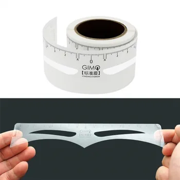 

50Pcs/Pack Disposable Eyebrow Ruler Sticker Eyebrow Shaping Stencils Easy Drawing Microblading Tattoo Measure Template Tools