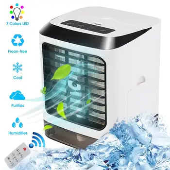

Pokich USB Mini Air Cooler Small Air Conditioning Fans Summer Portable Conditioner Personal Fan for Home Outdoor