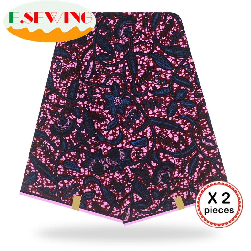 Африканская восковая ткань с принтом Анкара для шитья Анкара африканская ткань 12 ярдов нигерийская хлопковая ткань Гана для платья 90126