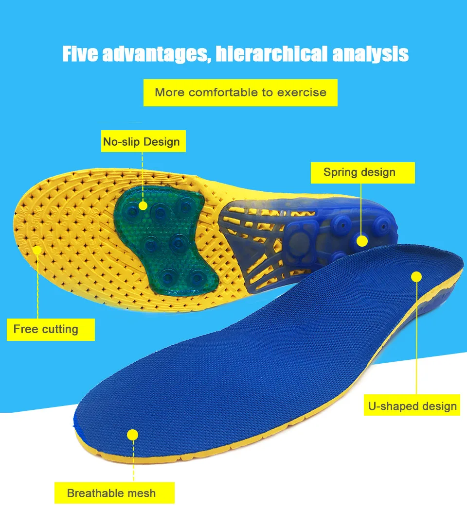 EVA Весна Силиконовые ортопедические туфли подошва стельки Плоскостопие ортопедические стельки супинатор вставки подошвенный фасциит стелька для обуви