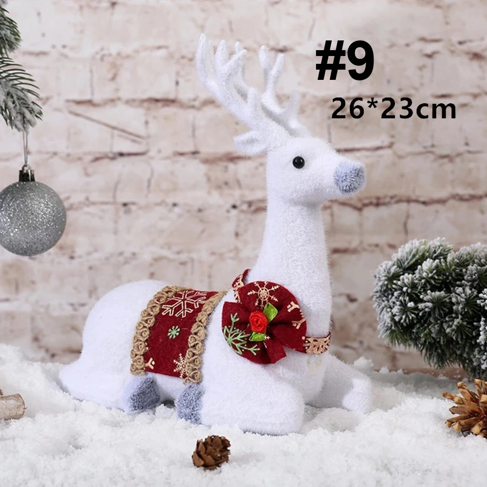 SOLEDI Смола Имитация моделирования белый олень стоящий магазин витрина Рождество Белый олень новогодняя игрушка офис