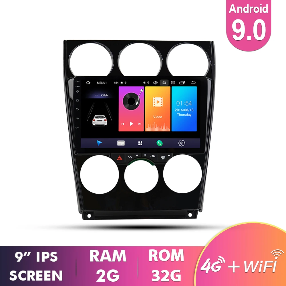 

9 inch Android 9.0 car multimedia player IPS large screen navigation GPS WIFI stereo MP5 player radio for 2006-2013 Mazda 6