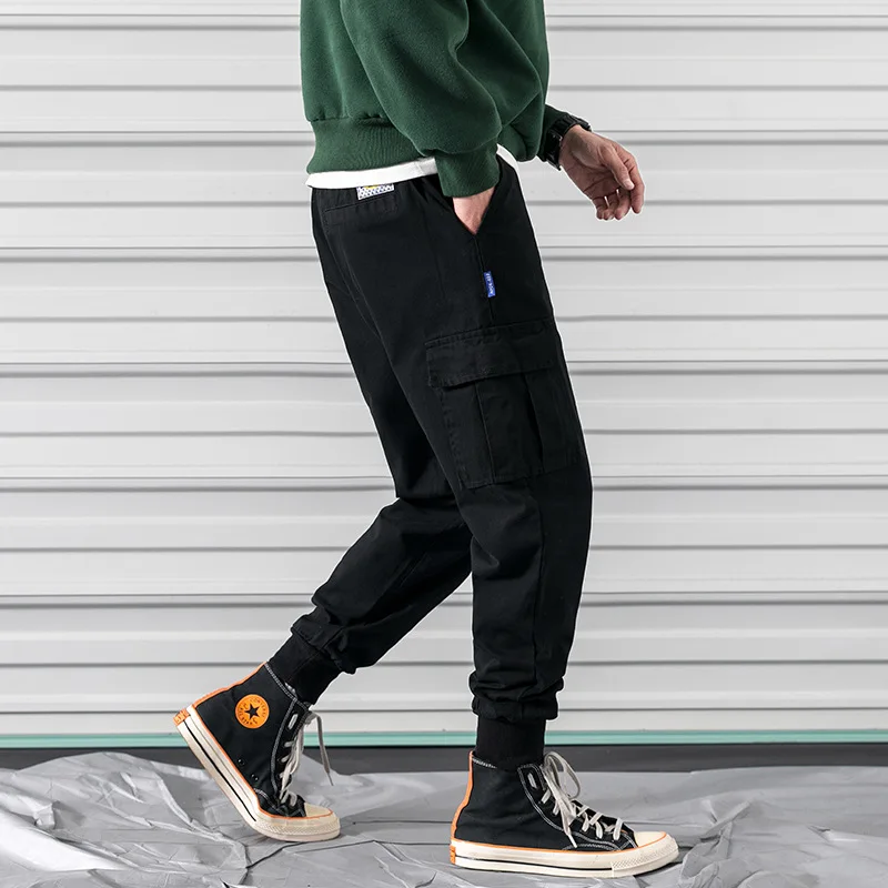 

2020 Spring Main Push Large Size Japanese-style Rolling Door Labeling Harem Casual Pants Hk37 M-5x