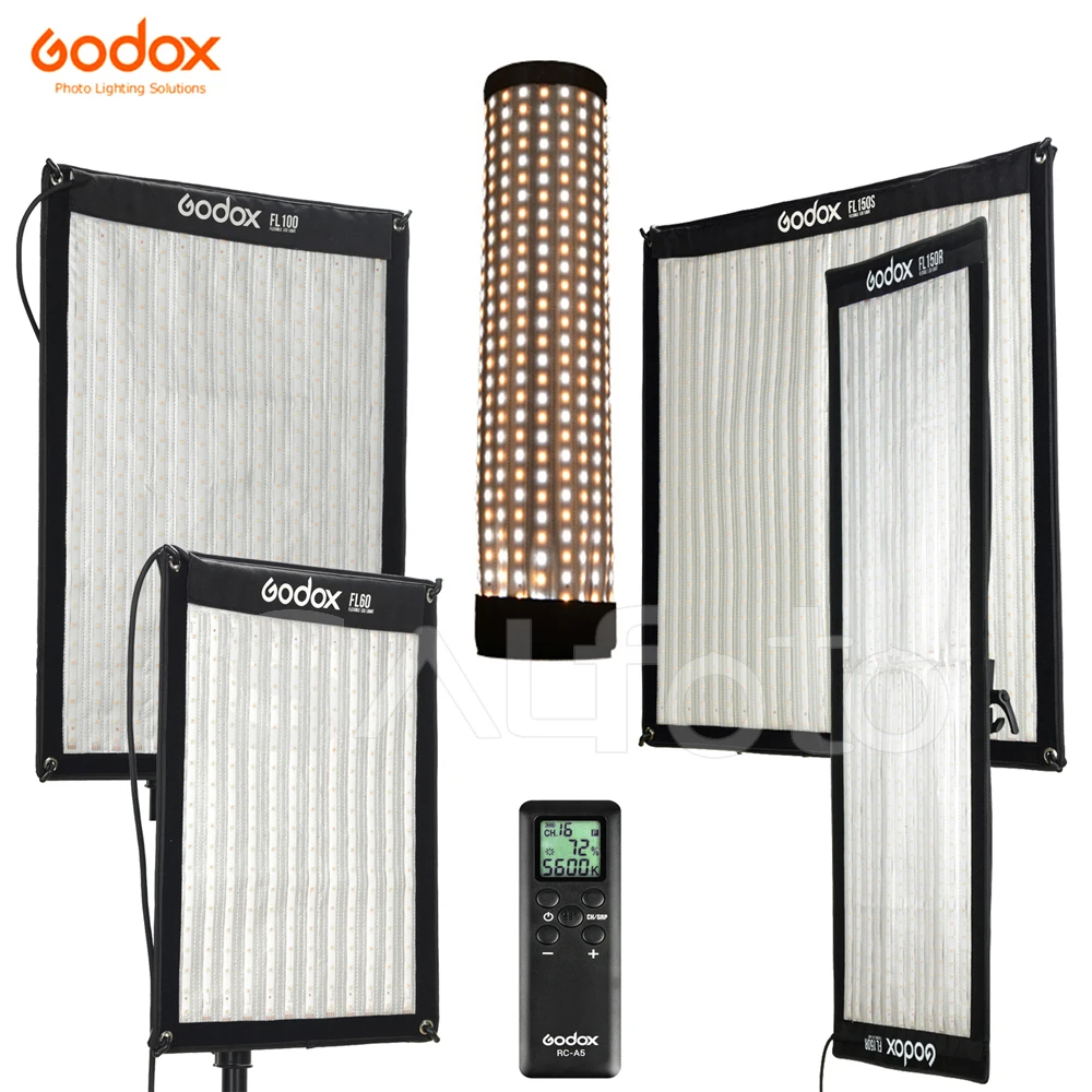 

Godox FL150S/FL150R/FL100/FL60 Flexible LED Light Rollable Cloth Lamp 150W/100W/60W APP Remote Control Photo Video Fill Lighting
