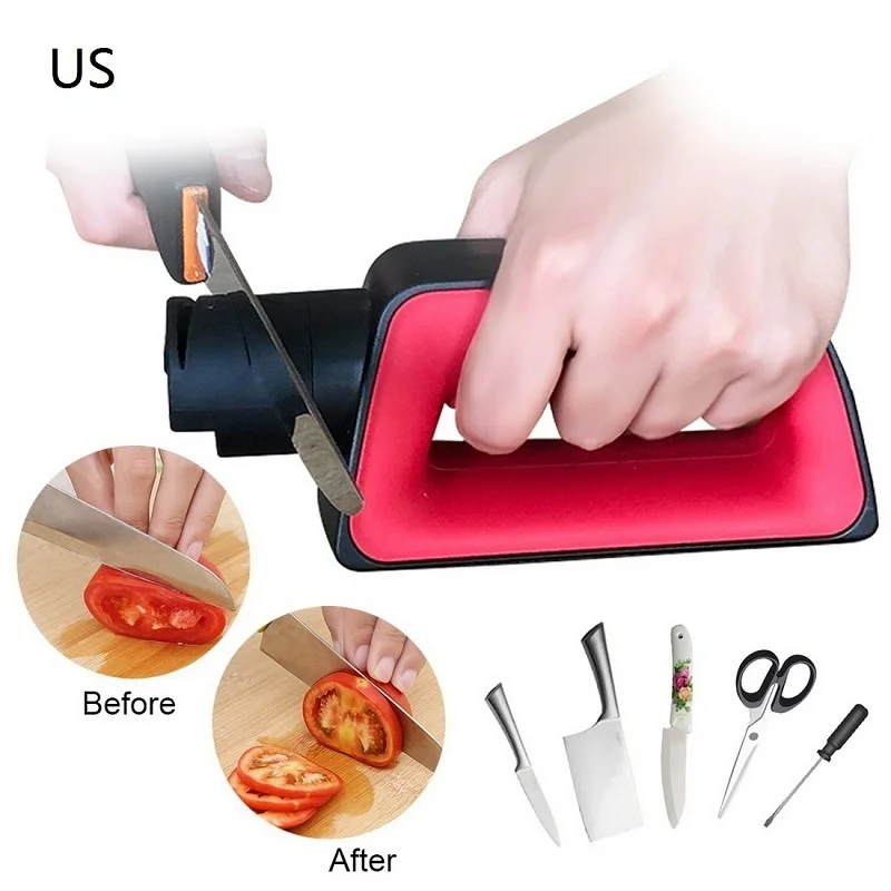 Hoomall профессиональная электрическая точилка для кухонных ножей 110-240 В моторизованные вращающиеся ножи точильный камень инструмент для ножниц - Цвет: US