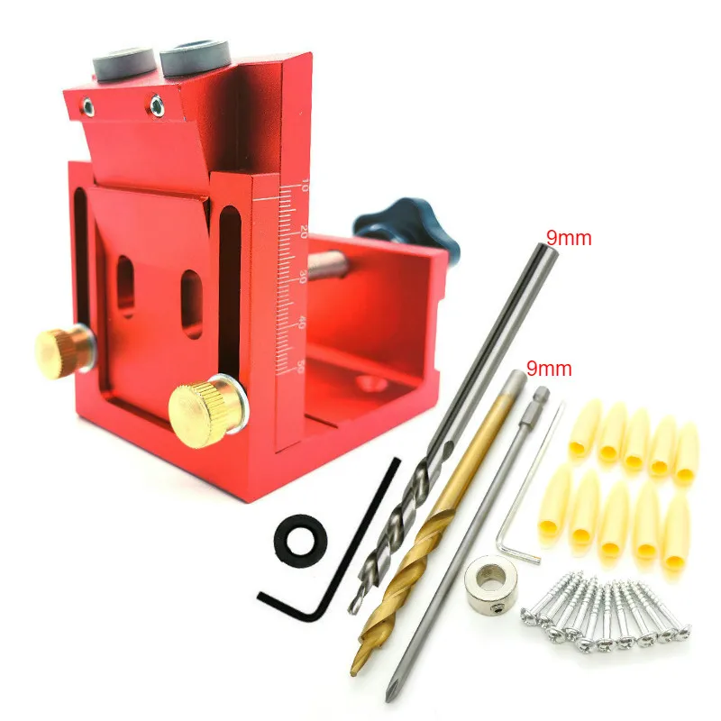 

Pocket Hole locator Jig Kit System For Wood Working Joinery Step Drill Bit 9mm Set For Carpenter WoodWorking Hardware Tools