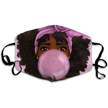 

1pc Adult Women Mouth Masks Cartoon Character Printing For Protection Face Mask Washable Earloop Cotton Face Mask Mascarillas