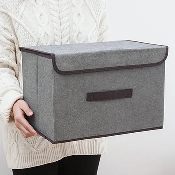 

Non-Woven Storage Box Foldable Large Capacity Storage Box for Home Toys Clothes YU-Home