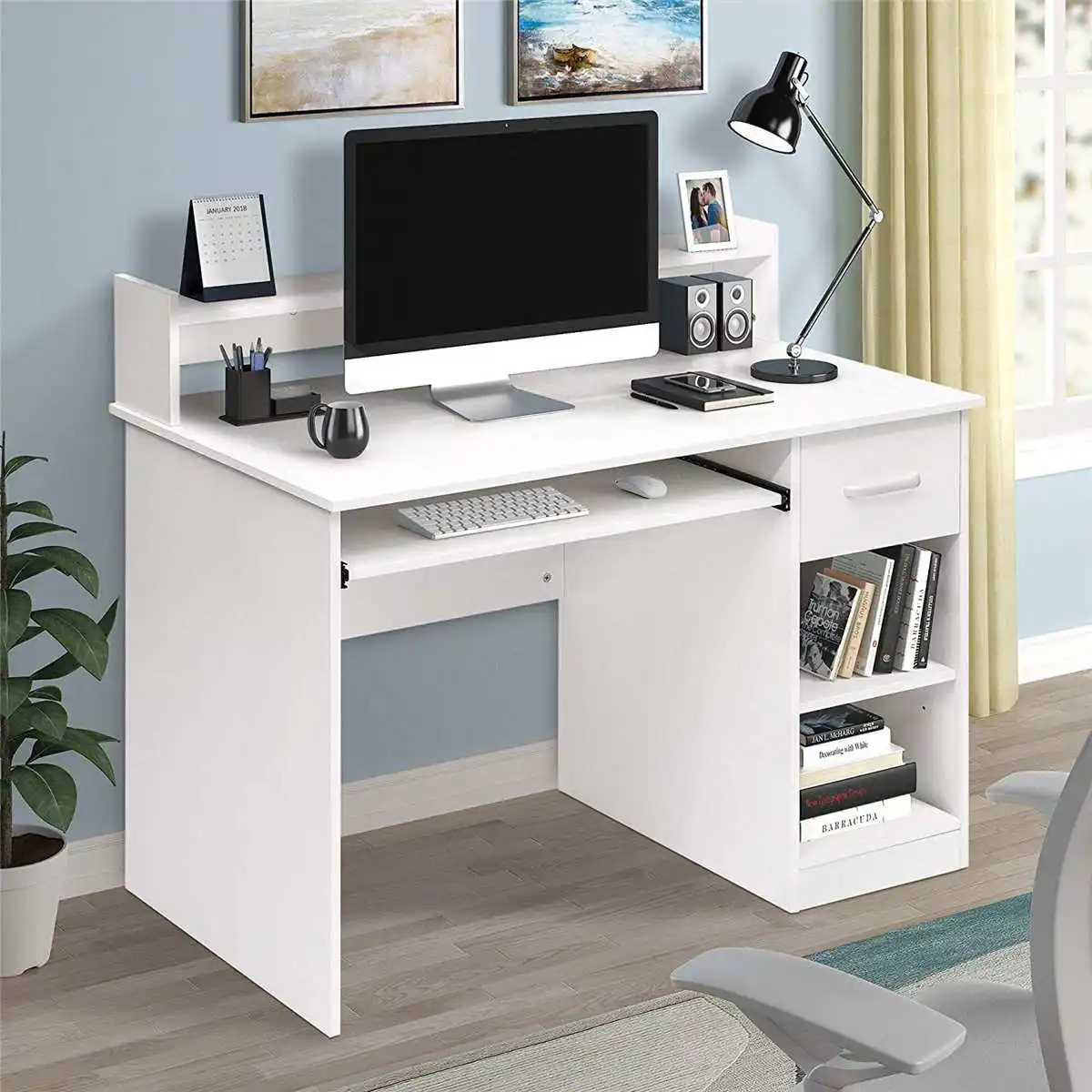 Computer Table Wooden Durable Computer Desk Laptop Table Desktop