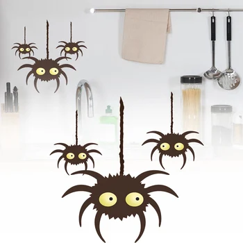 

Halloween Spider Wall Stickers Party Decorative Stickers DIY Wall Art Decal Decoration Party Halloween Holiday Decor 30*30cm