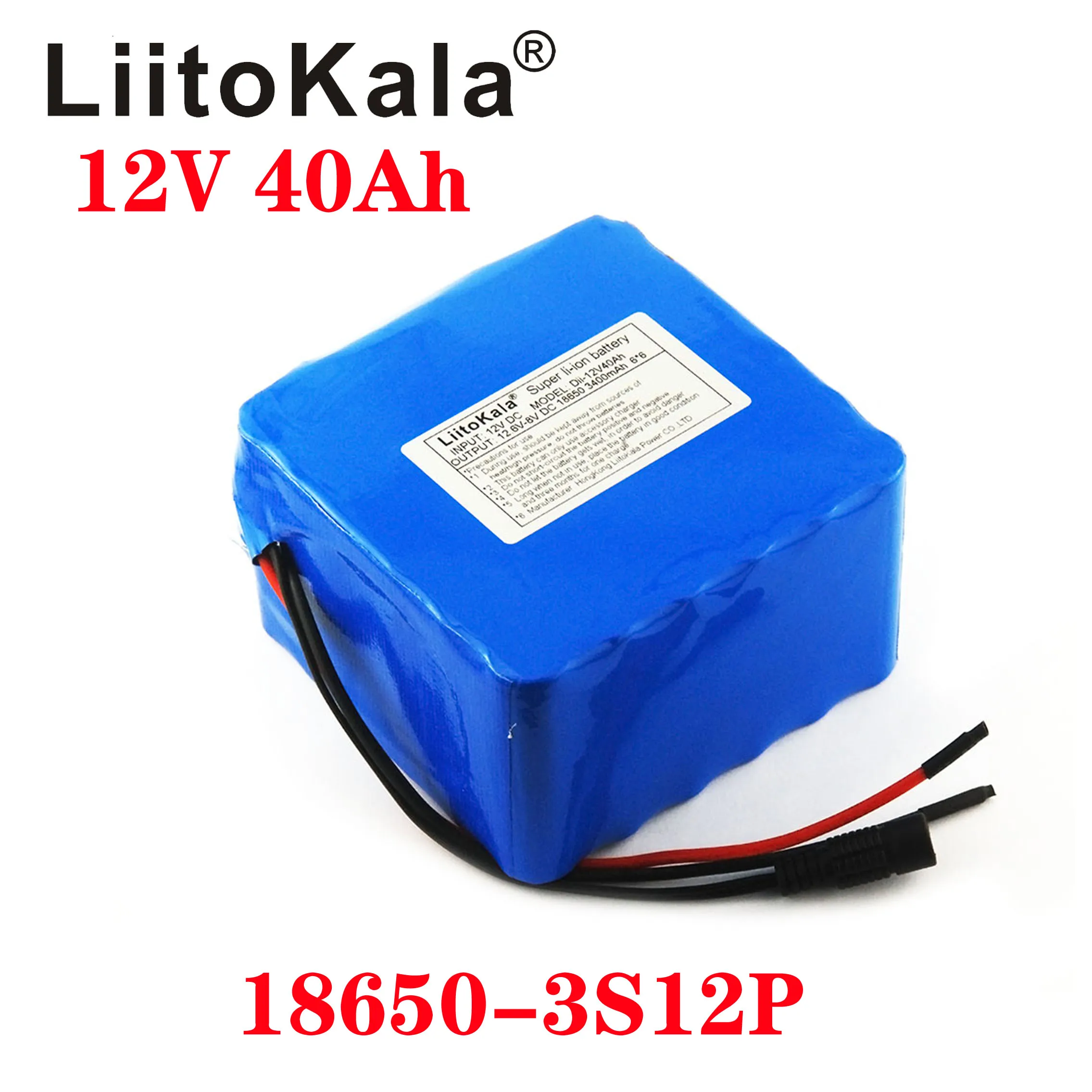 Liitokala Lithium Battery Alta Corrente Grande Capacidade Lâmpada de Xenon Bateria de Backup Móvel do Motor 12v 20ah 30ah 40ah