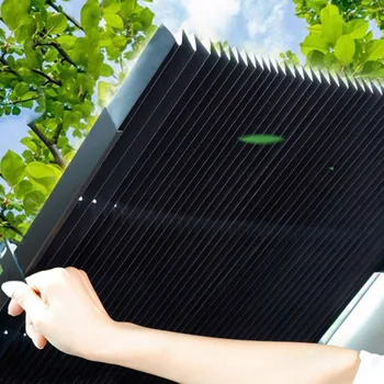 

Car Retractable Windshield Sun Shade Block Sunshade Cover Front Rear Window Foil Curtain for Solar UV Protect Sun Visor