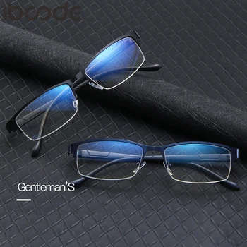 

iboode Half Frame Blocking Anti Blue Light Glasses Frame Women Men Metal Square Computer Optical Spectacle Eyeglasses Unisex New