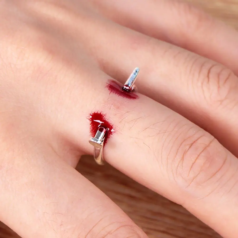 

Creative Nails Design Unisex Alloy Opening Finger Ring Halloween Party Props