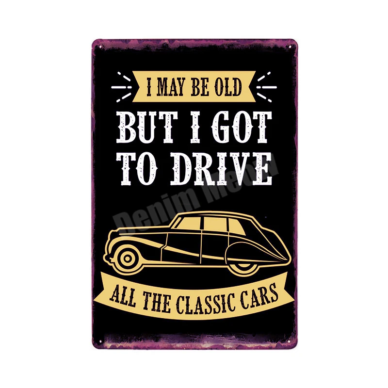 Fix Cars Plaque Shabby Chic Metal Tin Signs Classic Car Wall Art Poster Advertising Plates Bar Garage Vintage Home Decor MN117 - Цвет: S