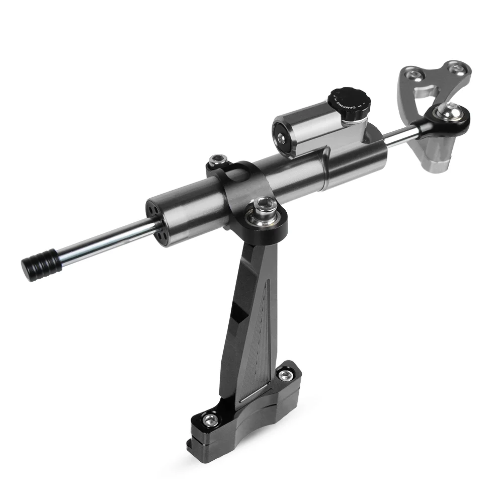 CNC алюминиевый регулируемый руль мотоцикла руля стабилизации демпфер кронштейн комплект аксессуаров для HONDA CB 650 F CB650F - Цвет: BKGYBK