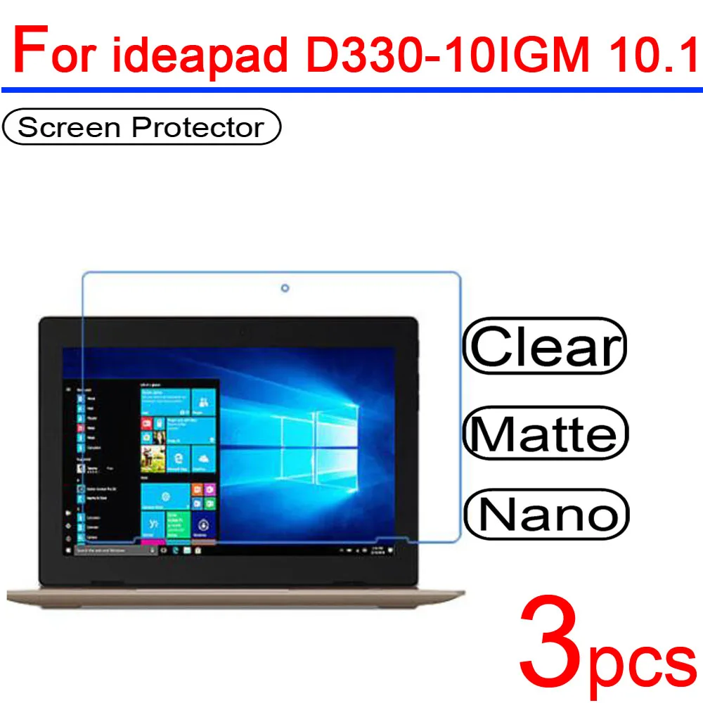 

3pcs/lot Ultra Clear PET Anti-scratch Soft LCD Screen Protectors Guard Cover for Lenovo Ideapad D330-101GM 10.1" tablet Film