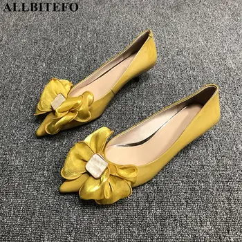 

ALLBITEFO Lace bowtie brand high heels party women shoes women high heel shoes spring/autumn women heels office ladies shoes