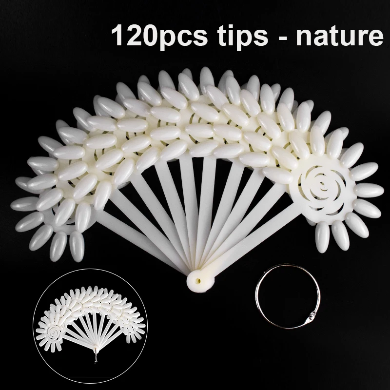 120 pcs tips-nature Накладные ногти: 20/50/100/120/150 шт. накладные ногти натуральный прозрачный розовый черный Цвет Nail Art Ложные Типсы Практика Дисплей - Цвет: 120 pcs tips-nature