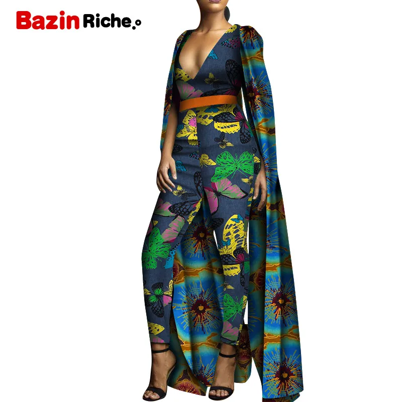 Модные Новые африканские платья для женщин, модный Осенний комбинезон с принтом, Дашики Анкара, комбинезон, этническая африканская одежда, WY5275 - Цвет: 20