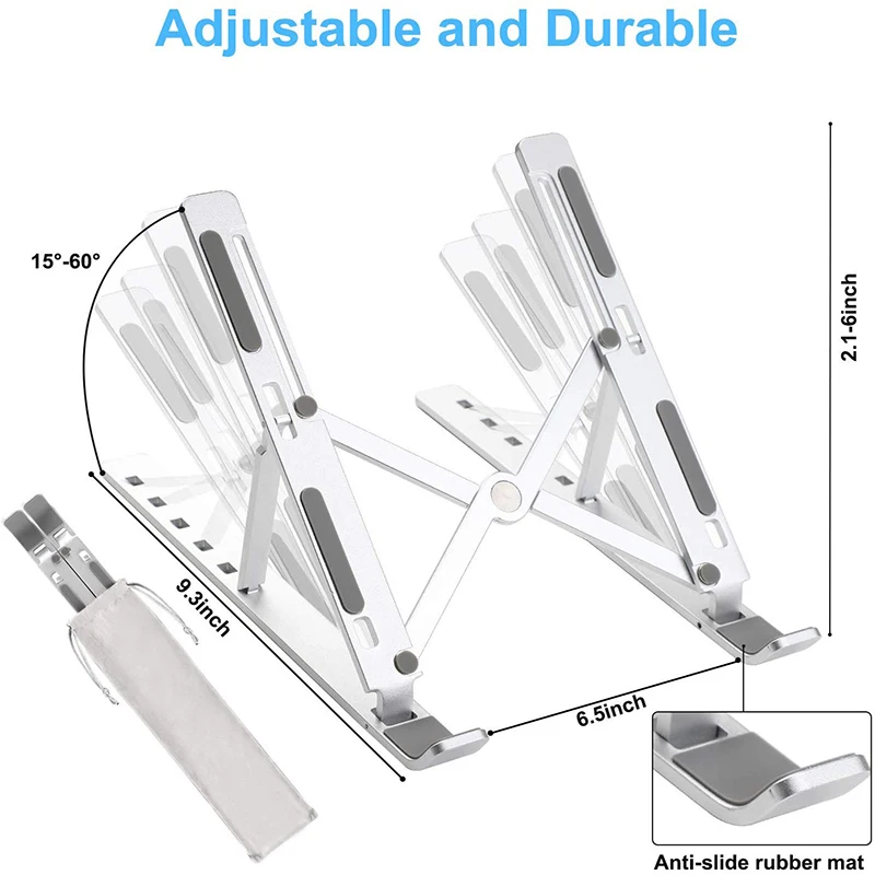 Держатели для ноутбуков для MacBook Air Pro/Dell XPS/lenovo более 10-15,6 дюймовых планшетов для ноутбуков, регулируемая Портативная подставка-держатель для стола