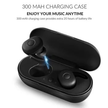 

VTIN Wireless Bluetooth Earphone Binaural Sports Earbuds with 300mAh Charging Box IPX4 Waterproof Stereo Headphone