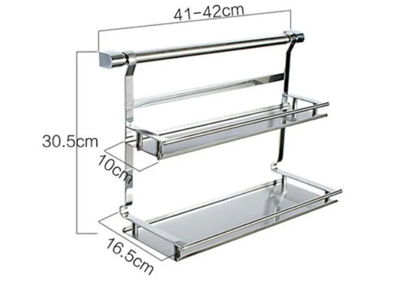  Hook wall hanging Kitchen pendant kitchen 304 stainless steel seasoning rack 304 Stainless Steel wa - 4000151229103