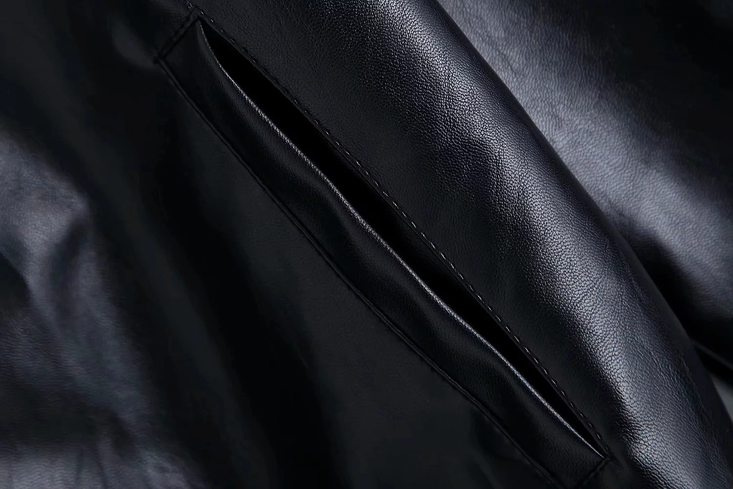 Модная куртка из искусственной кожи на молнии, Женская Черная байкерская куртка, уличная панк куртка с длинным рукавом из искусственной кожи