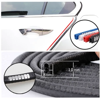 

Car Door Protector Side Edge Auto Rubber Seals Door Strip Anti Collision With Steel Bumper Edge Scratch Protector Car Styling