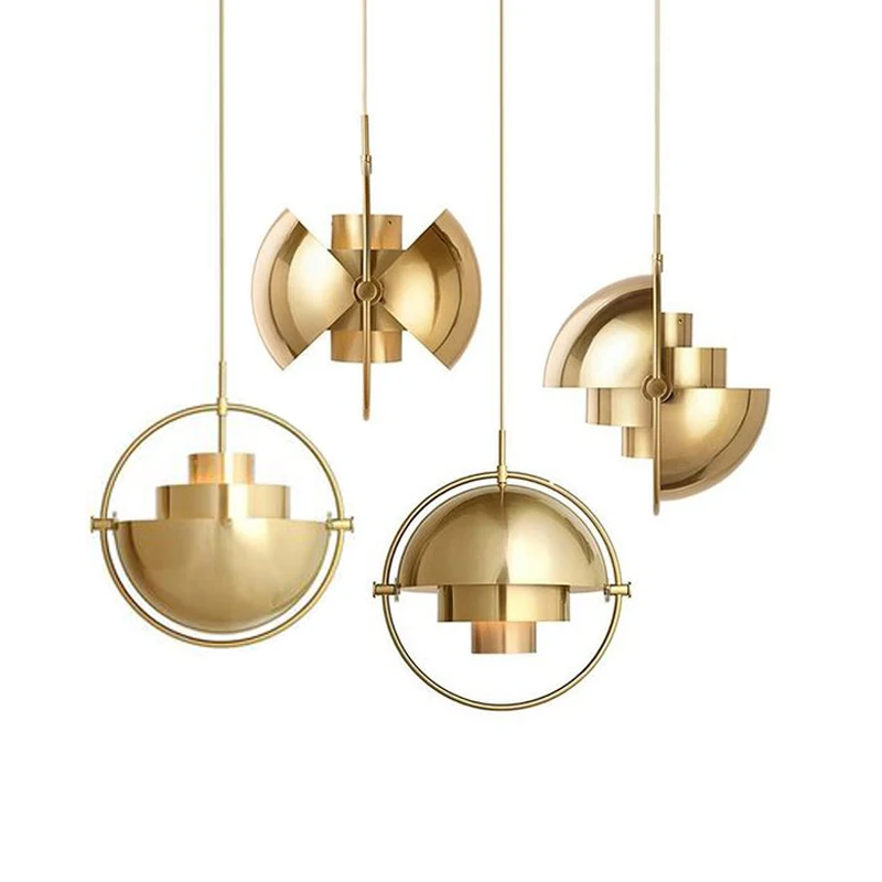 Creative Ball Chandelier for Living Dining Kitchen Bedroom Bedside Window Gold Bronze Beetle Deformation Bar Hanging Lamps