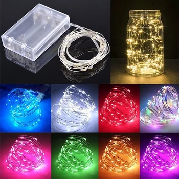 

2/ 3/ 4M LED Starry String Lights Battery Operated Copper Wire Fairy String Lights for Wedding Christmas Party Home Indoor Decor