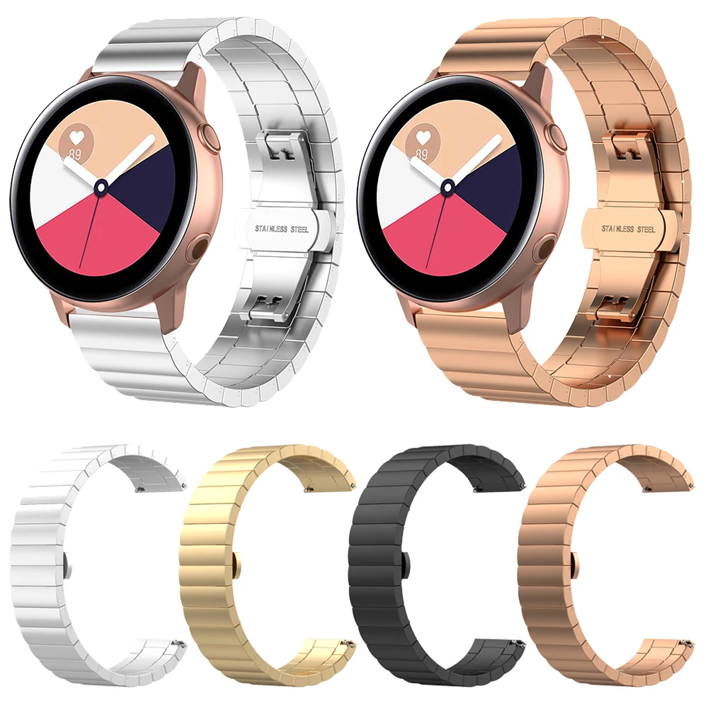 20 мм ремешок из нержавеющей стали для samsung Galaxy Watch Активный браслет 42 gear
